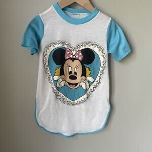 Vintage 90’s Minnie Mouse Pajama Dress Girls Sz 11in‎ Pit To Pit 19-20in Length